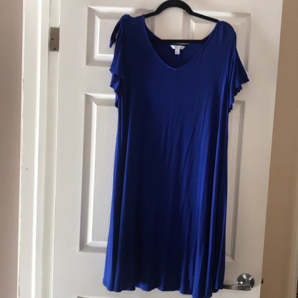 Royal blue summer dress, 0X